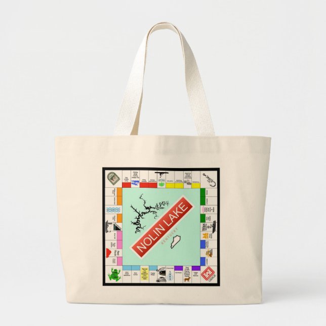 Bolso De Tela Gigante Nolin Lake Oars Gran Tote (Frente)