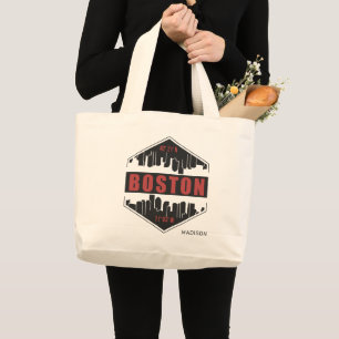 Bolso De Tela Gigante Nombre personalizado Boston Massachusetts