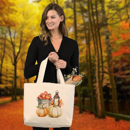 Bolso De Tela Gigante Nombre personalizado de estética de otoño