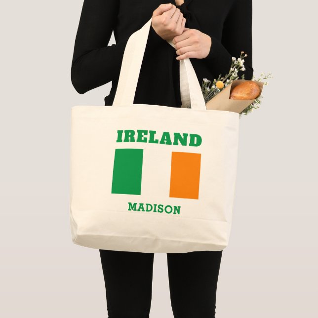Bolso De Tela Gigante Nombre personalizado Irlanda (Anverso (producto))