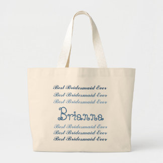Bolso De Tela Gigante Nombre personalizado Mejor Bridesmaid Jamás Secuen