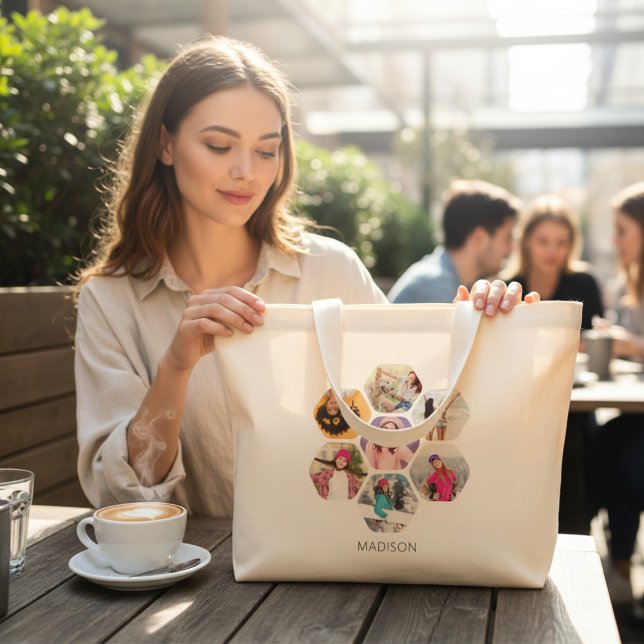 Bolso De Tela Gigante Nombre personalizado moderno de varios Collages de (Subido por el creador)