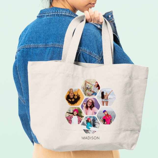 Bolso De Tela Gigante Nombre personalizado moderno de varios Collages de (Subido por el creador)