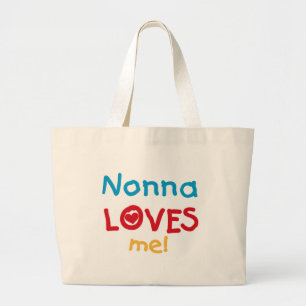 Bolso De Tela Gigante Nonna me ama camisetas y regalos