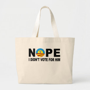BOLSO DE TELA GIGANTE NOPE NO VOTÉ POR ÉL