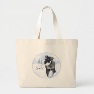 Bolso De Tela Gigante Norma Schnauzer Noel