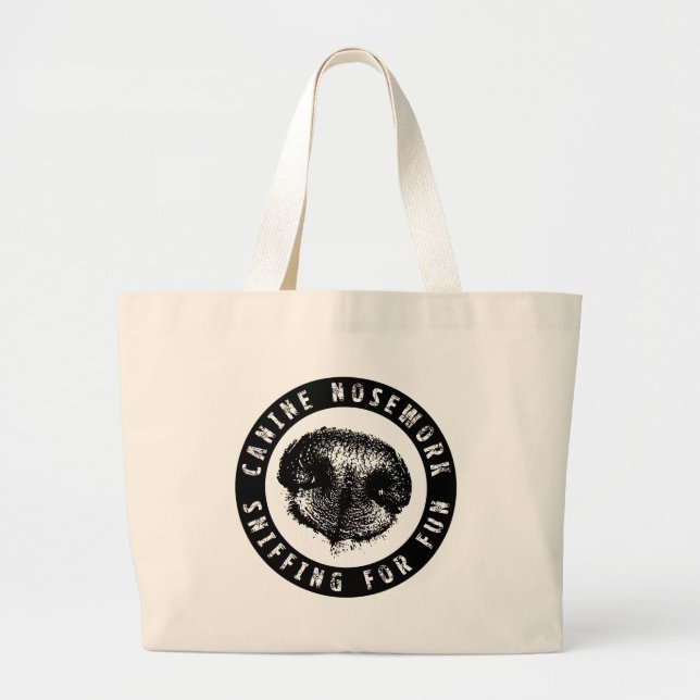 Bolso De Tela Gigante Nosework canino, oliendo para la diversión (Frente)