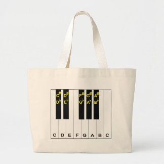 Bolso De Tela Gigante Notas del piano