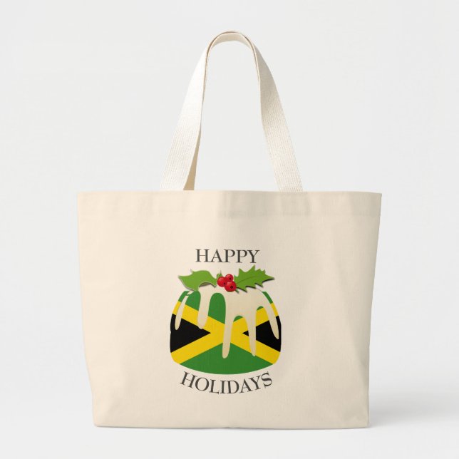 Bolso De Tela Gigante Novedad | Paseos festivos con | BANDERA JAMAICANA (Frente)