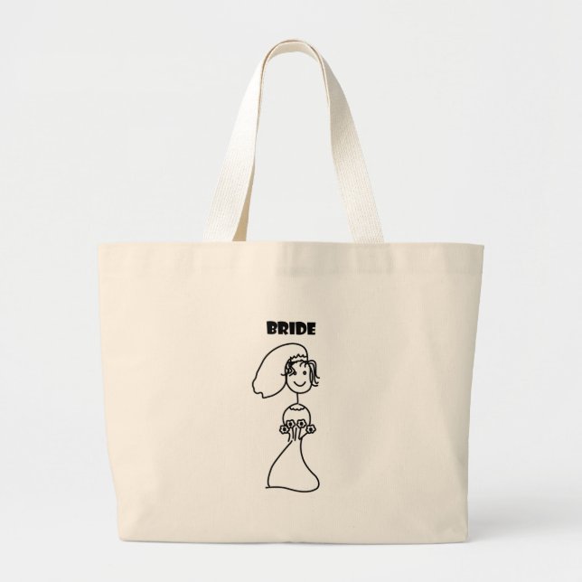 Bolso De Tela Gigante Novia (Frente)
