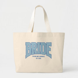 Bolso De Tela Gigante NOVIA Brillo Falso Varsity Compromiso Nupcial