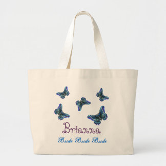 Bolso De Tela Gigante Novia conocida personalizada mariposa