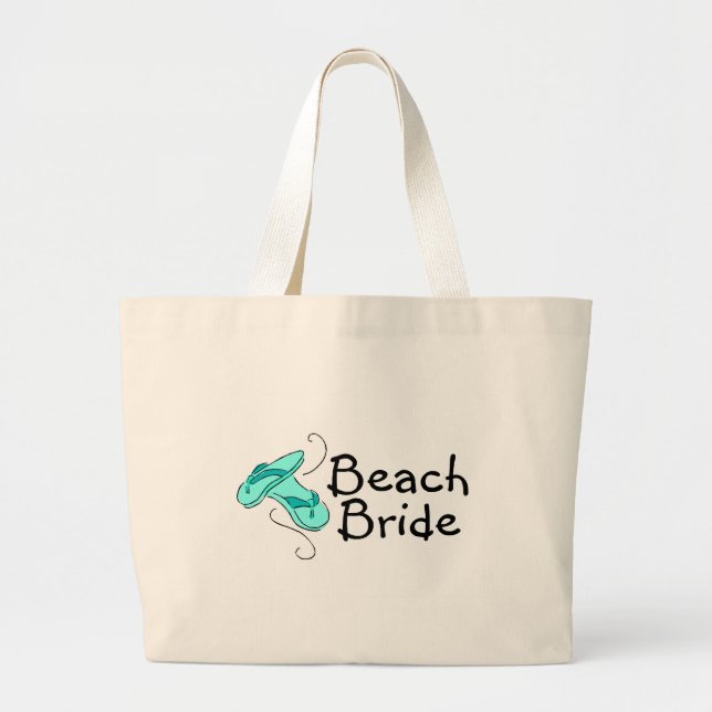 Bolso De Tela Gigante Novia de la playa (boda de playa) (Frente)