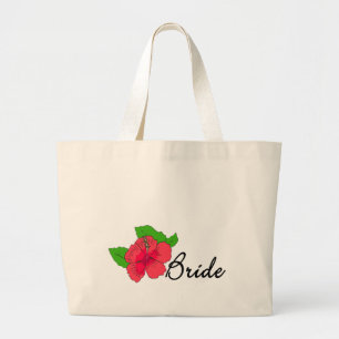Bolso De Tela Gigante NOVIA tropical del hibisco