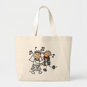 Bolso De Tela Gigante Novia y Groom celebran