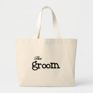 Bolso De Tela Gigante Novio negro del texto