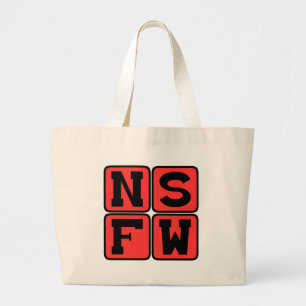 Bolso De Tela Gigante NSFW Internet Lingo No Seguro Para El Trabajo Fras