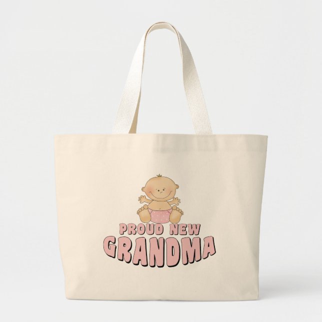 Bolso De Tela Gigante NUEVA camiseta ORGULLOSA de la abuela (Frente)