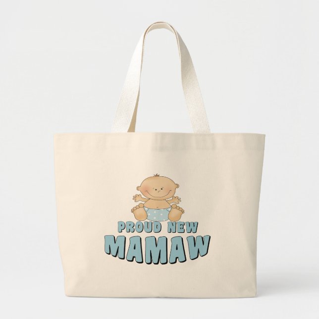 Bolso De Tela Gigante NUEVA camiseta ORGULLOSA de Mamaw (Frente)