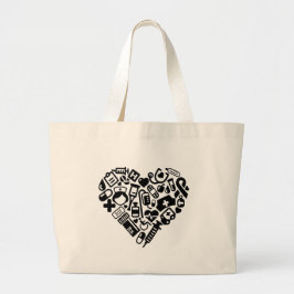 Bolso De Tela Gigante Nurse HEART