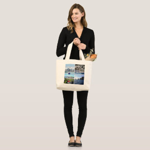 Bolso De Tela Gigante NZ Auckland Skyline - panorama de Wellington -