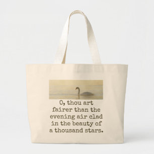Bolso De Tela Gigante O Thou Art Fairer - Cita de belleza