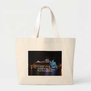 Bolso De Tela Gigante Oasis del Caribe real de los mares