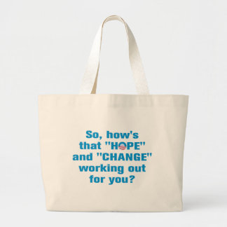 Bolso De Tela Gigante Obama anti "esperanza" y "cambio "