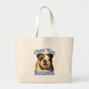 Bolso De Tela Gigante Obedece al Bulldog
