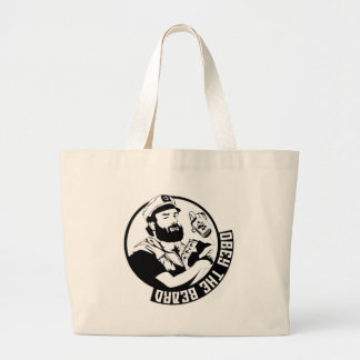 Bolso De Tela Gigante Obedece la barba