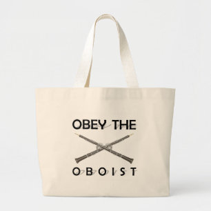 Bolso De Tela Gigante Obedezca al oboe