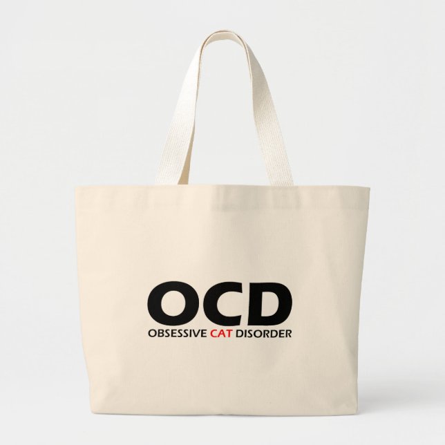Bolso De Tela Gigante OCD - Trastorno obsesivo del gato (Frente)