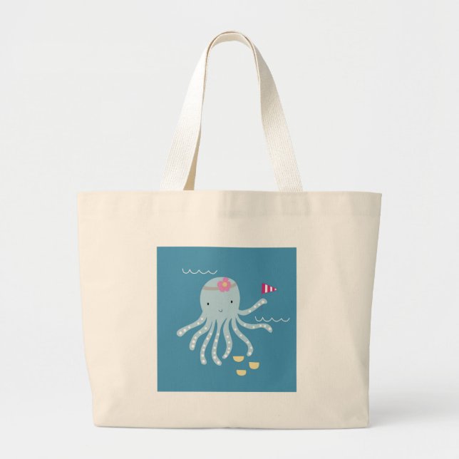 Bolso De Tela Gigante Octopus (Frente)
