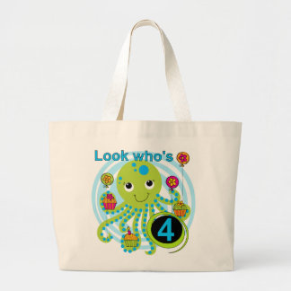 Bolso De Tela Gigante Octopus 4º cumpleaños camisetas y regalos de T
