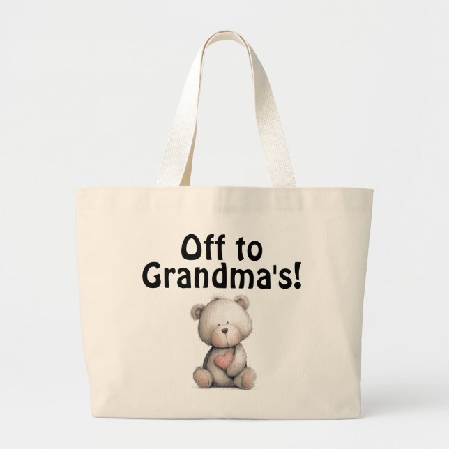 Bolso De Tela Gigante Off  to Grandma's bag (Frente)