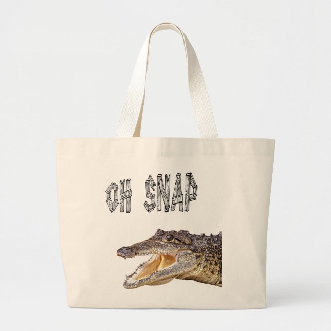 Bolso De Tela Gigante OH SNAP - Gator enojado (Frente)