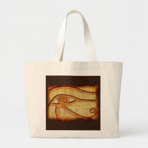 Bolso De Tela Gigante Ojo egipcio de arte de Horus con efecto de papiro