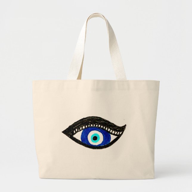 Bolso De Tela Gigante Ojo malvado (Frente)