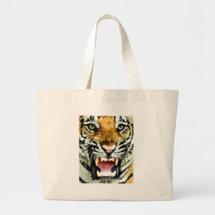 Bolso De Tela Gigante Ojos de tigre