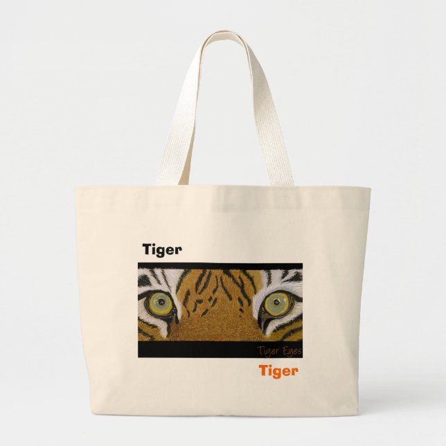 Bolso De Tela Gigante ojos del tigre (Frente)