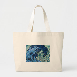 Bolso De Tela Gigante Ola Femenina Hokusai Océano vintage Japón