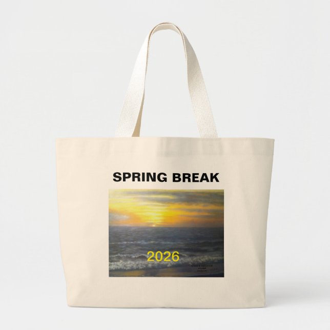 BOLSO DE TELA GIGANTE OLAS DE OCEÁN DE FLORIDA DE 2026 (Frente)
