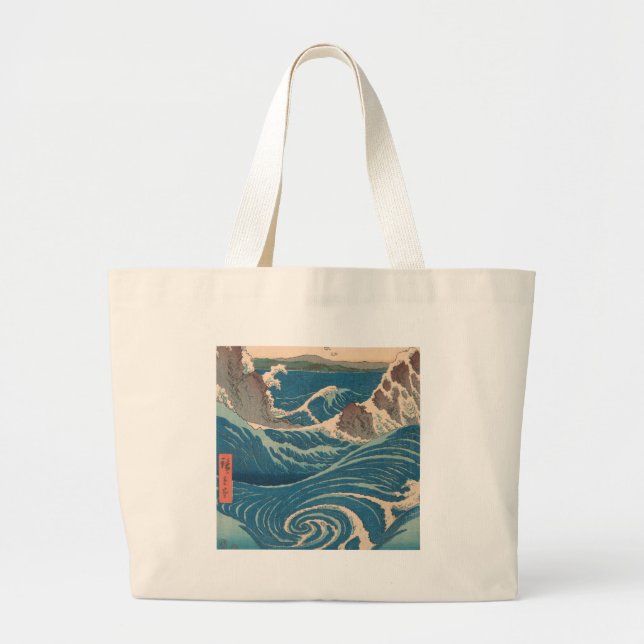 Bolso De Tela Gigante Olas japonesas de arte de Naruto Whirlpool (Frente)