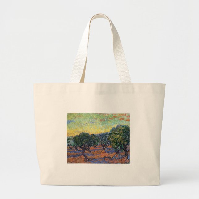 Bolso De Tela Gigante Olivos de Vincent Van Gogh Impresionismo Arte (Frente)