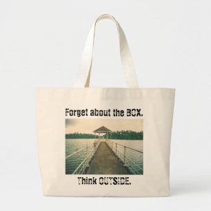 Bolso De Tela Gigante Olvídate de la caja, piensa fuera. Lago retro con 