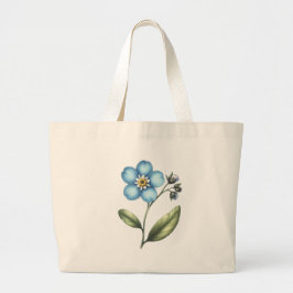 Bolso De Tela Gigante Olvídenme de no flor