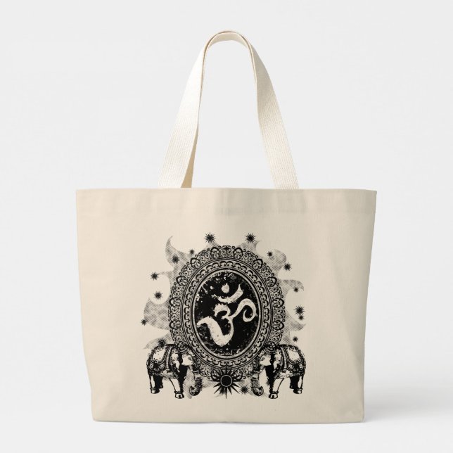 Bolso De Tela Gigante Om (Reverso)