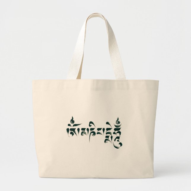 Bolso De Tela Gigante Om Mani Padme Hum III (Frente)