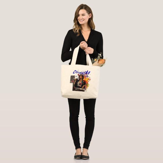 BOLSO DE TELA GIGANTE OPTIMISMO (Anverso (modelo))