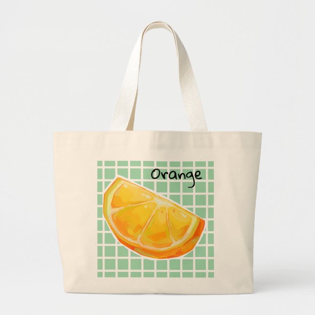 Bolso De Tela Gigante Orange (Frente)